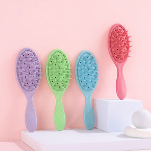 Özel Logo paketi silikon şampuan tarak uzun saplı saç derisi masaj saç yumuşatma temizleme fırçası ıslak kuru saç - Product Image 3