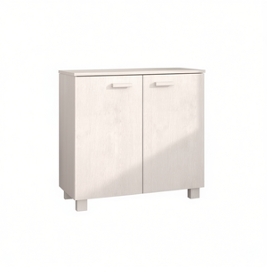 Credenza HAMAR in Legno Massello 33.5x13.8x31.5 Bianca, Mobile Moderno Scandinavo per Sala da Pranzo - Product Image 1