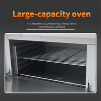 Fourneau vertical commercial de luxe en acier inoxydable, combinant cuisson et grillade, alimenté au gaz, équipement personnalisable pour la restauration THO