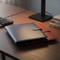Carpeta Portafolio de Cuero para Negocios, con Logotipo Personalizado, Formato A4, para Currículum, Regalo Corporativo de Oficina