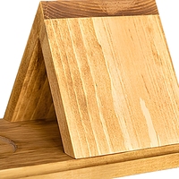 Stand-alone houten bestekhouder met één laag, afdruiprek, keukenaccessoires, lepel, vork, eetstokjes, afdruiprek voor servies