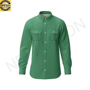 เสื้อเชิ้ตตกปลาผู้ชายคุณภาพสูงแบบติดกระดุม ป้องกันรังสียูวี แห้งเร็ว รับสกรีนโลโก้ เสื้อผ้าตกปลา - Product Image 4