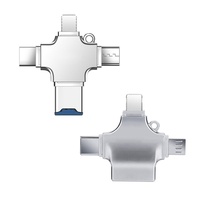 Adaptador OTG Micro USB Tipo-C 4 en 1, Convertidor USB 3.0, Lector de Tarjetas TF para Teléfono Móvil, Tableta, Portátil, Compatible con Android e iOS