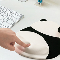 Tapis de souris ergonomique carré en caoutchouc naturel pour adultes, avec repose-poignet, design de poitrine de fille anime sexy en 3D, style dessin animé, pour le bureau