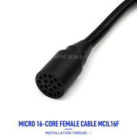 Connecteur sous-marin HYSF SUBSEA MCIL16M à 16 broches mâle, connecteur de câble étanche micro-sous-marin pour ROV AUV