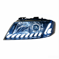 Projecteurs LED pour phares avant avec lentille laser, ensemble de phares avec feux de jour LED et clignotants séquentiels pour Audi A6 C5 1997-2004