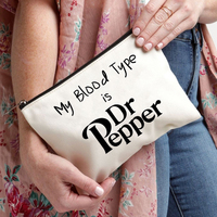 Sac de maquillage personnalisé avec motif Dr Pepper, sac de rangement de voyage pour articles de toilette, pochette cosmétique, cadeau pour enterrement de vie de jeune fille