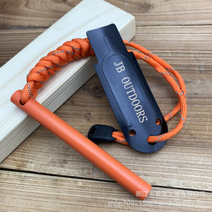 Jb Outdoors Magnesium <b>Fire</b> Starter Stick Orange Reflective Military Green Windproof Outdoor Camping Survival <b>Tool</b> Set - Product Image 1