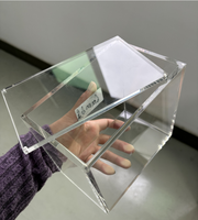 Vitrine à cartes en acrylique empilable personnalisée, boîte de présentation avec couvercle magnétique pour collection ETB