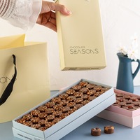 Boîte cadeau en carton solide avec séparateurs, boîte à chocolat en papier, boîte à bonbons de mariage, boîte à chocolat artisanale, grande boîte