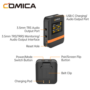 COMICA Vimo Q Weiß Vierkanaliges 2,4G Kabelloses Lavalier-Konferenzmikrofon für Smartphones 4 Audio-Tracks mit Geräuschmischung - Product Image 5