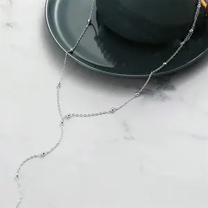 RINHOO Vintage Altın Renk Uzun Zincir Damla Kolye Kadınlar için Basit Metal Geometrik Boncuk Püskül Gerdanlık Parti Estetik Takı - Product Image 5