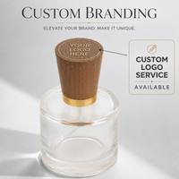 Capuchon de parfum sur mesure en bois de frêne avec anneau métallique doré, couvercle en bois de luxe pour diffuseur à bâtonnets et flacon d'huile essentielle, logo personnalisé