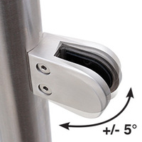 304 316 Garde-corps moderne Inox Balcon Pont Poteaux ronds Garde-corps en verre SS Balustrade