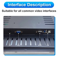 Monitor de Juegos de Pantalla Táctil Vertical de 17 Pulgadas, Luz LED, Marco Acrílico Capacitivo, Interfaz USB, Negro, Producto Nuevo