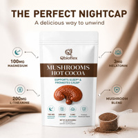 Qbioflex Promotion : Poudre d'extrait de champignon et Poudre de cacao chaud pour favoriser le sommeil et favoriser le calme – Complément alimentaire