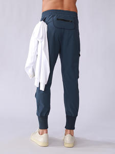 Pantalon de survêtement Taille UE 90% Nylon 10% Spandex Logo personnalisé Vêtements de fitness pour hommes Vêtements de fitness en plein air Pantalon de survêtement d'entraînement de sport - Product Image 2