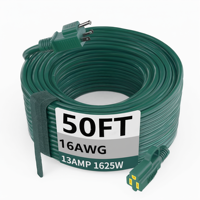 Rallonge électrique standard américaine 14AWG 3C SJTW, rallonge robuste, cordon d'alimentation à fiche plate à 45 degrés pour intérieur/extérieur