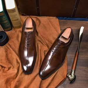 Nouvelles Chaussures Habillées pour Hommes Style Automne - Chaussures de Mariage Luxueuses en Cuir à Bout Pointu Style Anglais à Enfiler avec Lacets - Chaussures Décontractées pour Hommes - Product Image 3