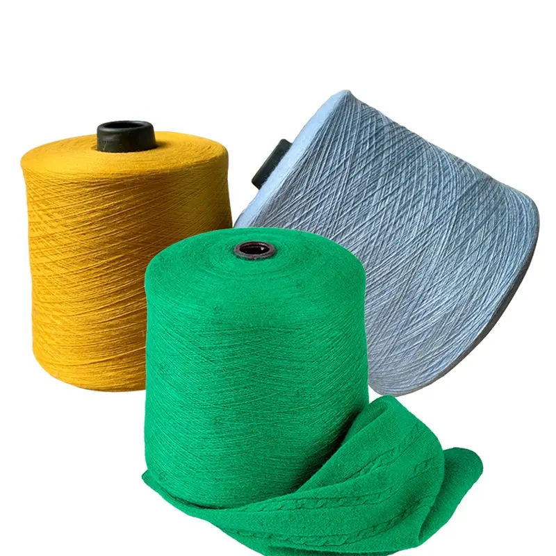 織りソックスセータースカーフ帽子を編むためのコア紡績糸のような28S/2色のウサギの髪