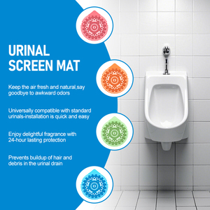 Saige Moderno Tapete Desechable de EVA para Urinario, Diseño Naranja Océano, Antisalpicaduras, Desodorante de Inodoro con Aire Fresco, Suministros para Modelos - Product Image 1