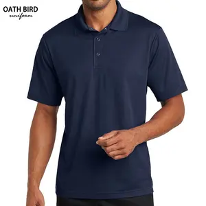 Polo azul marino para uniforme de empresa, camisa con logotipo de negocios y nombre de empleado