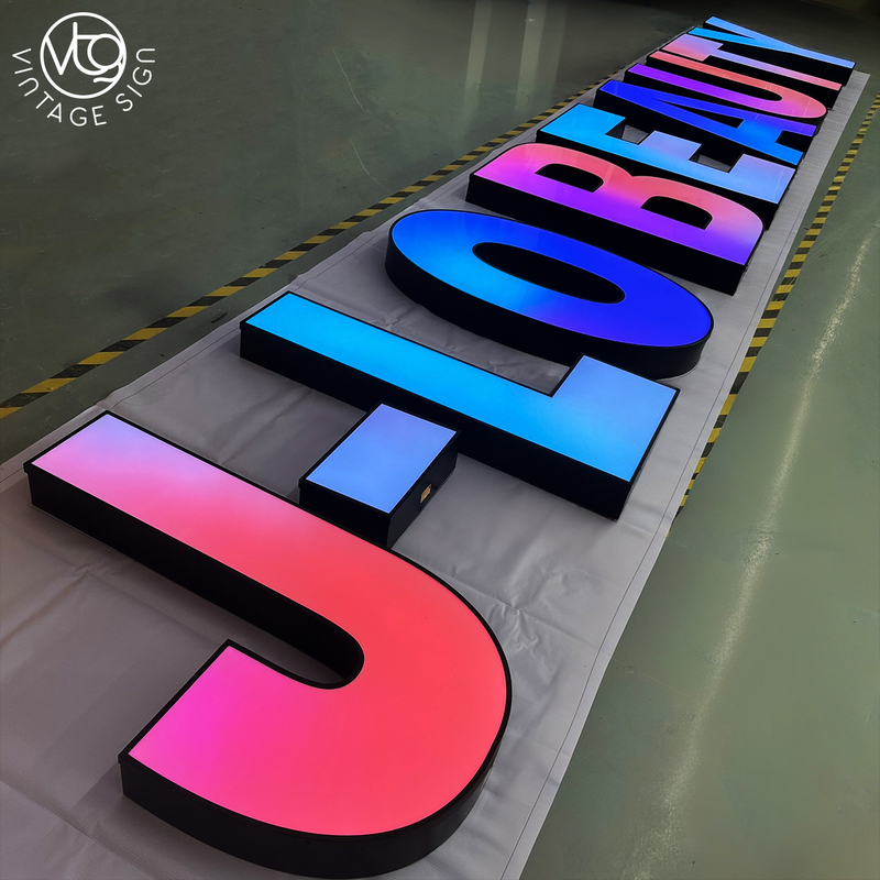 Custom Stainless Steel Sign RGB Frontlit