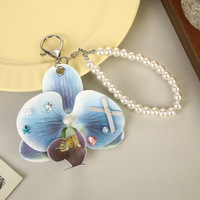 Gantungan Kunci Bunga Anggrek Phalaenopsis Buatan, Aksesoris Tas, Gaya Terbaru, Bunga Palsu, Liontin Rantai Ponsel DIY