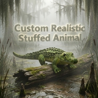 Peluche réaliste personnalisée Alligator Crocodile, jouet en peluche imprimé réaliste, reptile en coton PP doux, cadeau d'anniversaire personnalisé