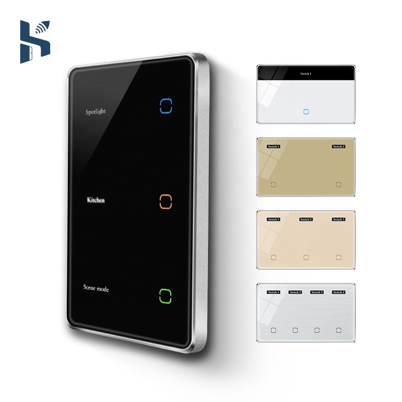 LED Display Name Switch DIY Hotel Tuya Zigbee 3.0 US Wireless Switch Touch Glass Panel Compatible with Google Assistant Alexa · image 1