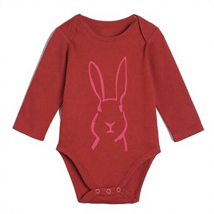 ชุดบอดี้สูทเด็กแบบ unisex สำหรับขายออนไลน์ ผลิตจากผ้าฝ้ายออร์แกนิค 100% เป็นมิตรต่อสิ่งแวดล้อม ระบายอากาศได้ดี เหมาะสำหรับฤดูร้อน ติดกระดุมแป๊ก ผลิตที่เมืองทิรุปุร์ - Product Image 1