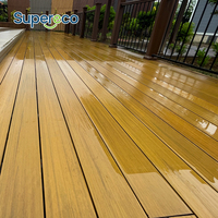Plancher en bois massif pour terrasse extérieure en teck naturel, imperméable et antidérapant pour jardin, terrasse extérieure en WPC