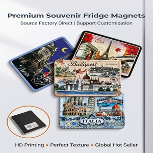 Aimant de réfrigérateur personnalisé avec paysage urbain, souvenir touristique en métal de qualité supérieure pour les <span class=keywords><strong>a</strong></span>éroports, les sites touristiques, la distribution mondiale - Product Image 2