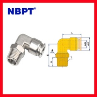 Codo ROSCADO MACHO externo de 90 grados, conector rápido en forma de L, SS 304 316, acero inoxidable, BSP, accesorios de tubería de acero inoxidable
