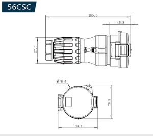 Câble d'extension industriel <span class=keywords><strong>EESS</strong></span> Australie série 56CSC, IP66, 10A, 20A, 32A, 40A, 50A - Product Image 6