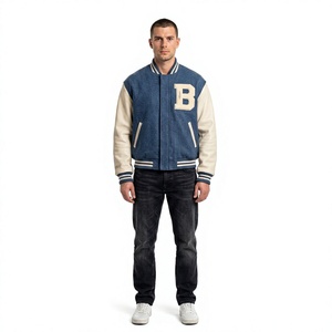 Chaqueta Varsity para Hombre al por Mayor, de Poliéster, Impermeable, Antibacteriana, Cortavientos, de Secado Rápido, 250g, Chaqueta Varsity de Otoño, Unisex, Tejida - Product Image 1