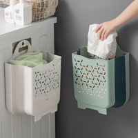 Panier à linge mural pliable en plastique, moderne et simple, pour salle de bain, chambre à coucher, buanderie, rangement des vêtements sales