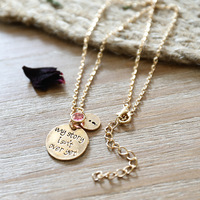 Collier en chaîne à maillons en alliage de zinc pour femmes, pendentif en pierre de cristal, bijoux d'anniversaire