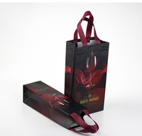 Sacs fourre-tout réutilisables non tissés avec logo personnalisé 1 2 4 6 bouteilles de vin avec appel promotionnel