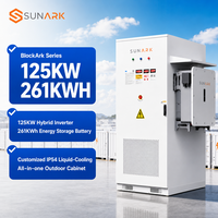 Stock UE - Armoire de stockage BESS tout-en-un 125 kW 261 kWh - Garantie 10 ans - Batterie solaire LiFePO4 pour stockage d'énergie solaire commercial