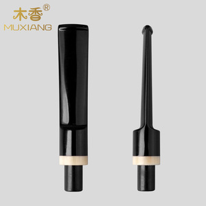 Muxiang Cigarette Pipe Mouthpiece 3mm Curved 9mm Straight Cow Horn Ring Reusable Smoking Accessory - Product Image 3