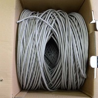 Kabel Ethernet Cat5e Tembaga Padat 305m, 24AWG 4-Pair UTP FTP untuk Instalasi Jaringan, Sesuai RoHS