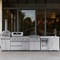 Youya Garden Outdoor Kitchen Outdoor Bbq Kitchen Évier de cuisine extérieur en acier inoxydable résistant aux intempéries avec armoire et robinet