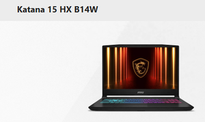 Portátil para juegos MSI Katana 15 HX B14W 165Hz 2K con teclado RGB y tarjeta gráfica dedicada - Product Image 5