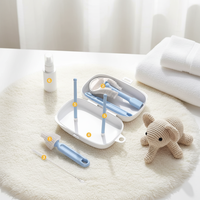 Ensemble de brosses à biberons en silicone portable avec support de séchage et étui de voyage |   Kit de nettoyage 6 en 1 pour bouteilles