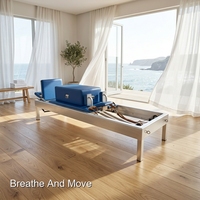 Reformer de Pilates Optimizado con Componentes Clásicos de Aluminio Semi-Elevados