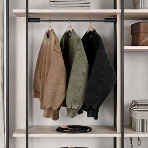 Unisex Custom 350gsm Vintage Rundhals-Sweatshirt Hoodie Washed Jumper Blank mit Logo-Design für Männer Solid <span class=keywords><strong>Pattern</strong></span> für den Frühling - Product Image 1