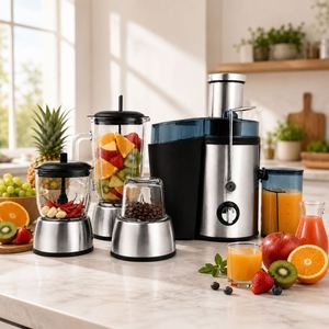 Appareils de cuisine domestiques : Machine électrique 4-en-1, mixeur, extracteur de jus, presse-fruits à froid, extracteur lent pour oranges et fruits - Product Image 1