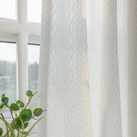 Rideau brodé sur mesure, rideau transparent effet miroir, rideau transparent filtrant la lumière et assurant l'intimité
