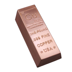 999 saf kimya elemanı 1 Pound bakır külçe Bar külçe - Product Image 1